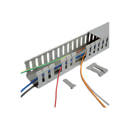Betaduct Betaduct Metric Grey Slotted Panel Trunking - Open Slot, W40 mm x D40mm, L1m, PVC