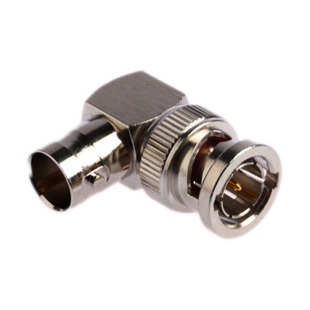 Right Angle 75Ω RF Adapter BNC Plug to BNC Socket 1GHz