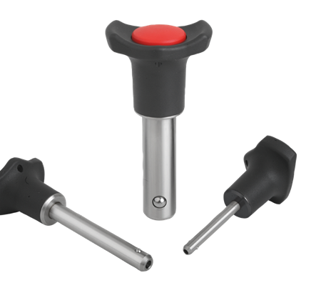 Stainless Steel Ball Lock Pin With Plastic Grip