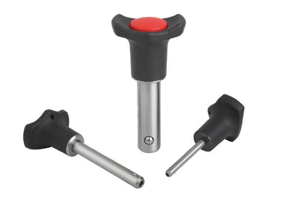 Stainless Steel Ball Lock Pin With Plastic Grip