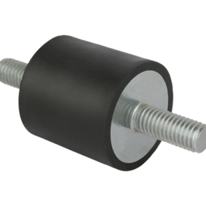 Cylindrical Rubber Buffer With External Threads